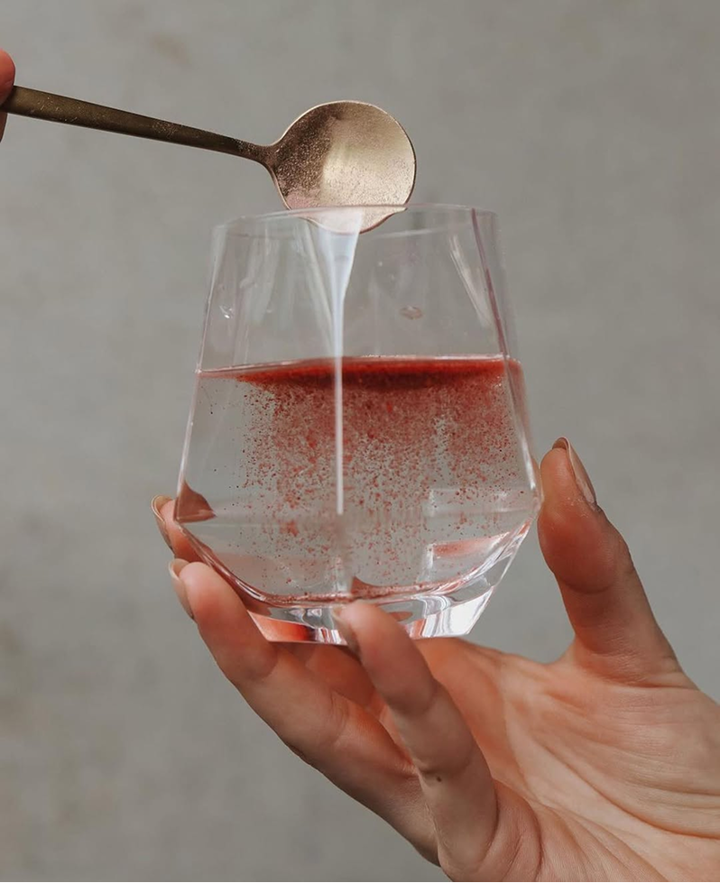 Stir in with water