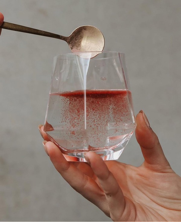 Stir in with water